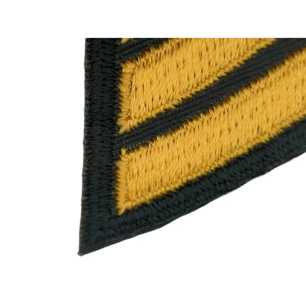Army Sergeant E-5 Gold GREEN Rank Insignia Chevron Patches - Picture 4 of 5